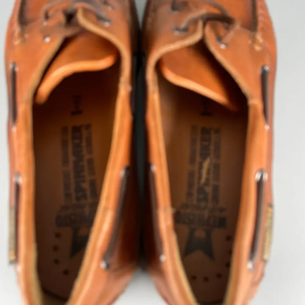 Mephisto Spinnaker Men's 9.5 Brown Leather Boat Shoes Lace-Up Comfort Casual EUC